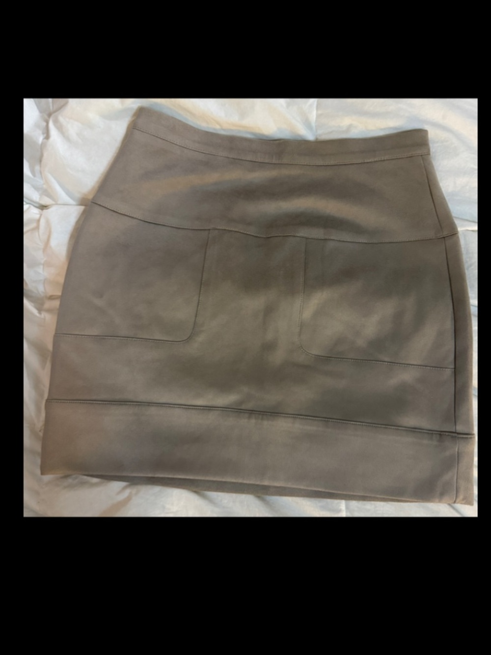 Bebe Tan faux Suede Mini Skirt Size 4